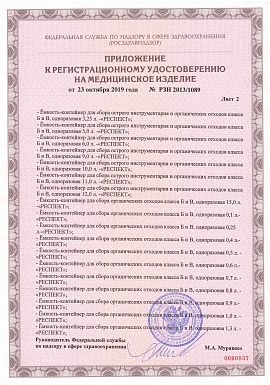 Регистрационное удостоверение №РЗН 2013/1089 3 лист